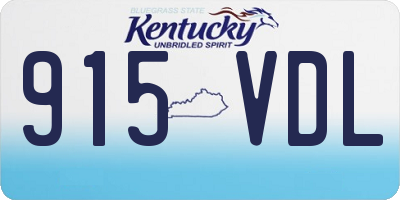 KY license plate 915VDL