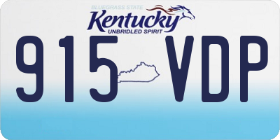 KY license plate 915VDP