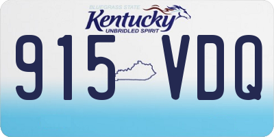 KY license plate 915VDQ