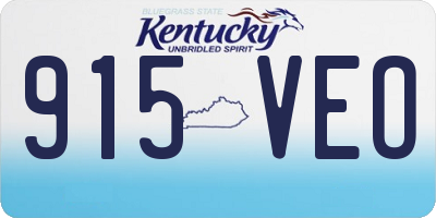 KY license plate 915VEO