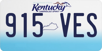 KY license plate 915VES