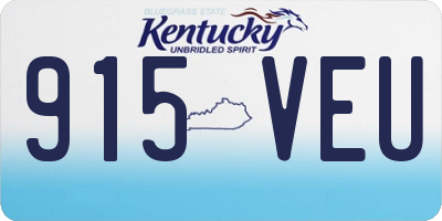 KY license plate 915VEU