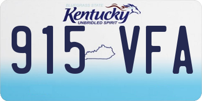 KY license plate 915VFA