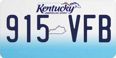 KY license plate 915VFB