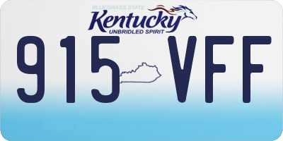 KY license plate 915VFF