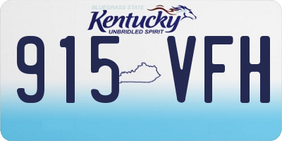KY license plate 915VFH