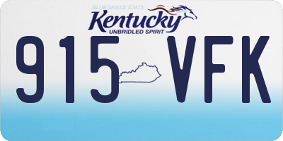 KY license plate 915VFK