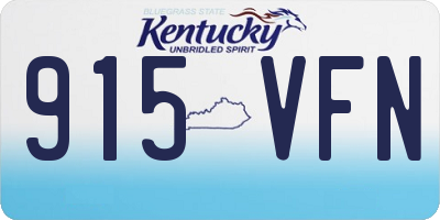 KY license plate 915VFN