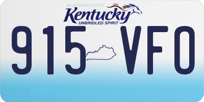 KY license plate 915VFO