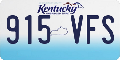 KY license plate 915VFS