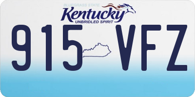 KY license plate 915VFZ