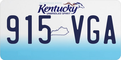 KY license plate 915VGA
