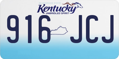 KY license plate 916JCJ