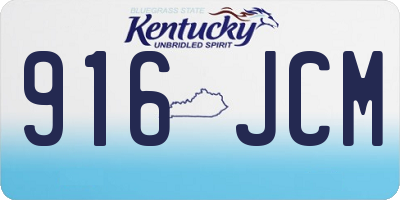 KY license plate 916JCM