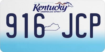 KY license plate 916JCP