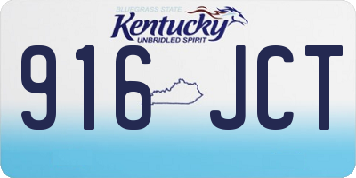 KY license plate 916JCT