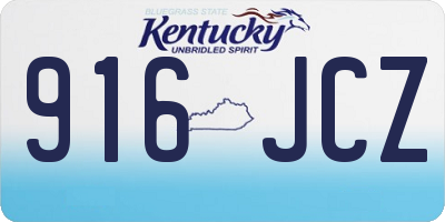 KY license plate 916JCZ