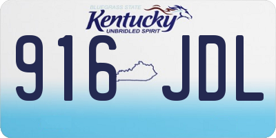 KY license plate 916JDL