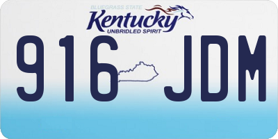 KY license plate 916JDM