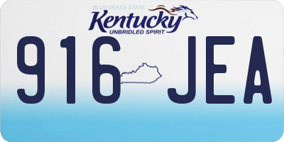 KY license plate 916JEA