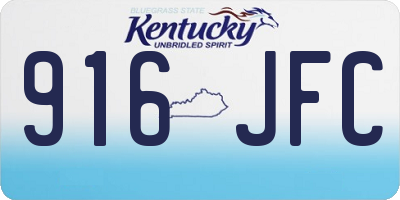 KY license plate 916JFC