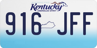 KY license plate 916JFF