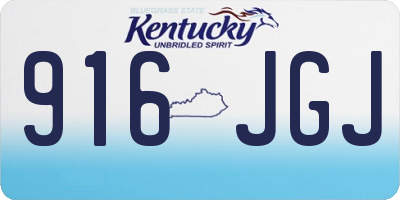 KY license plate 916JGJ