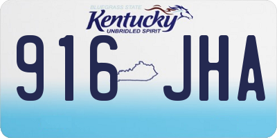KY license plate 916JHA