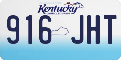 KY license plate 916JHT