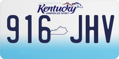 KY license plate 916JHV