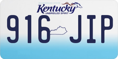 KY license plate 916JIP