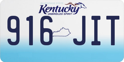 KY license plate 916JIT