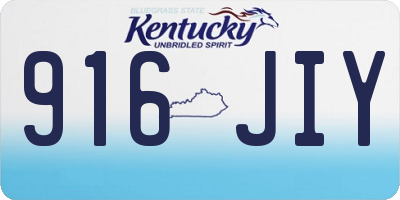 KY license plate 916JIY