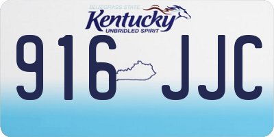 KY license plate 916JJC