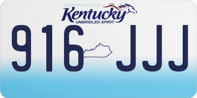 KY license plate 916JJJ