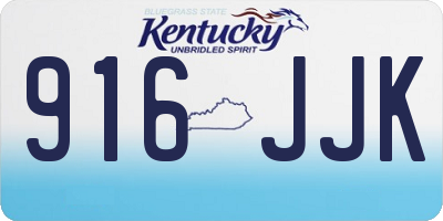 KY license plate 916JJK