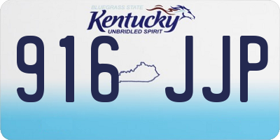 KY license plate 916JJP