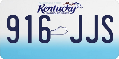 KY license plate 916JJS