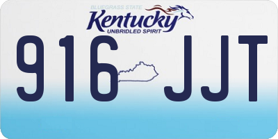 KY license plate 916JJT
