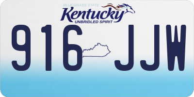 KY license plate 916JJW