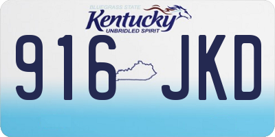 KY license plate 916JKD