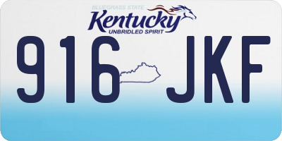 KY license plate 916JKF