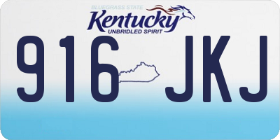 KY license plate 916JKJ