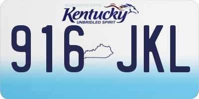 KY license plate 916JKL