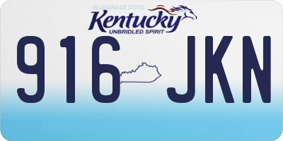 KY license plate 916JKN