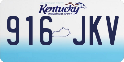 KY license plate 916JKV