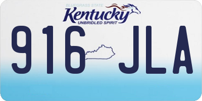 KY license plate 916JLA