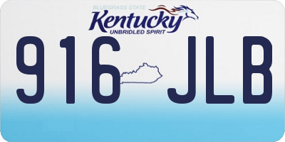 KY license plate 916JLB