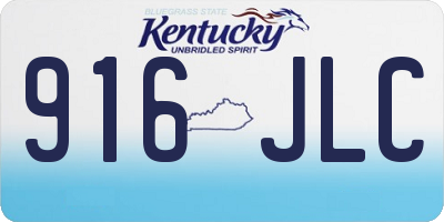 KY license plate 916JLC
