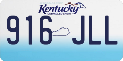 KY license plate 916JLL